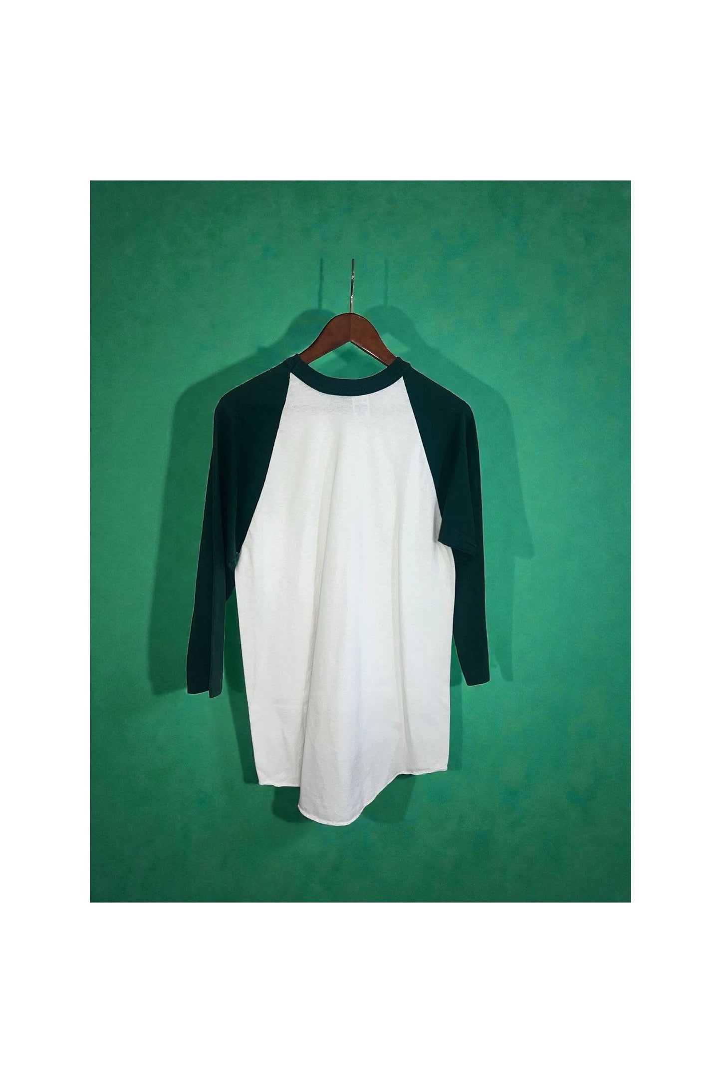 White & Green Raglan Baseball - La Kultura
