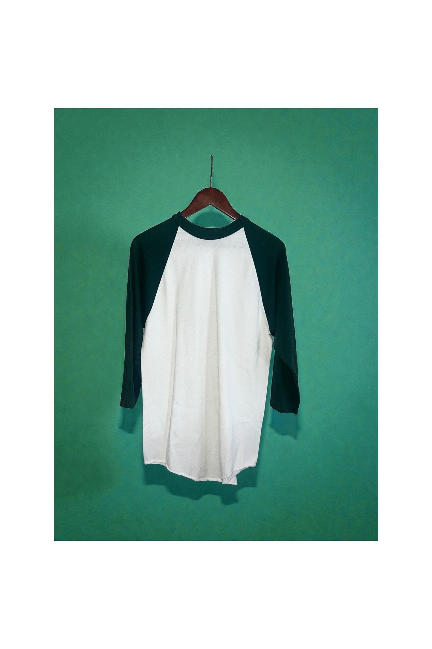 White & Green Raglan Baseball - La Kultura