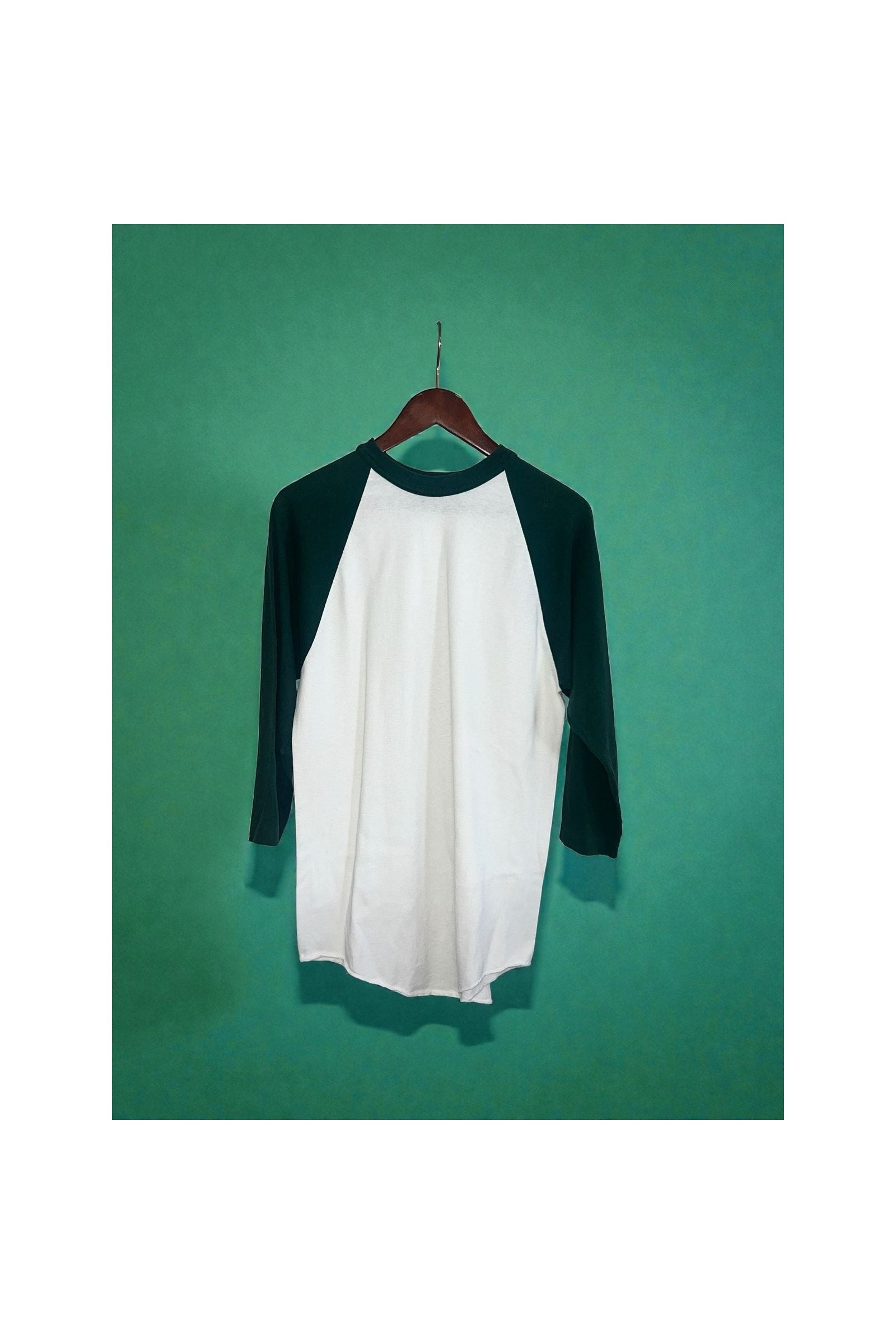 White & Green Raglan Baseball - La Kultura