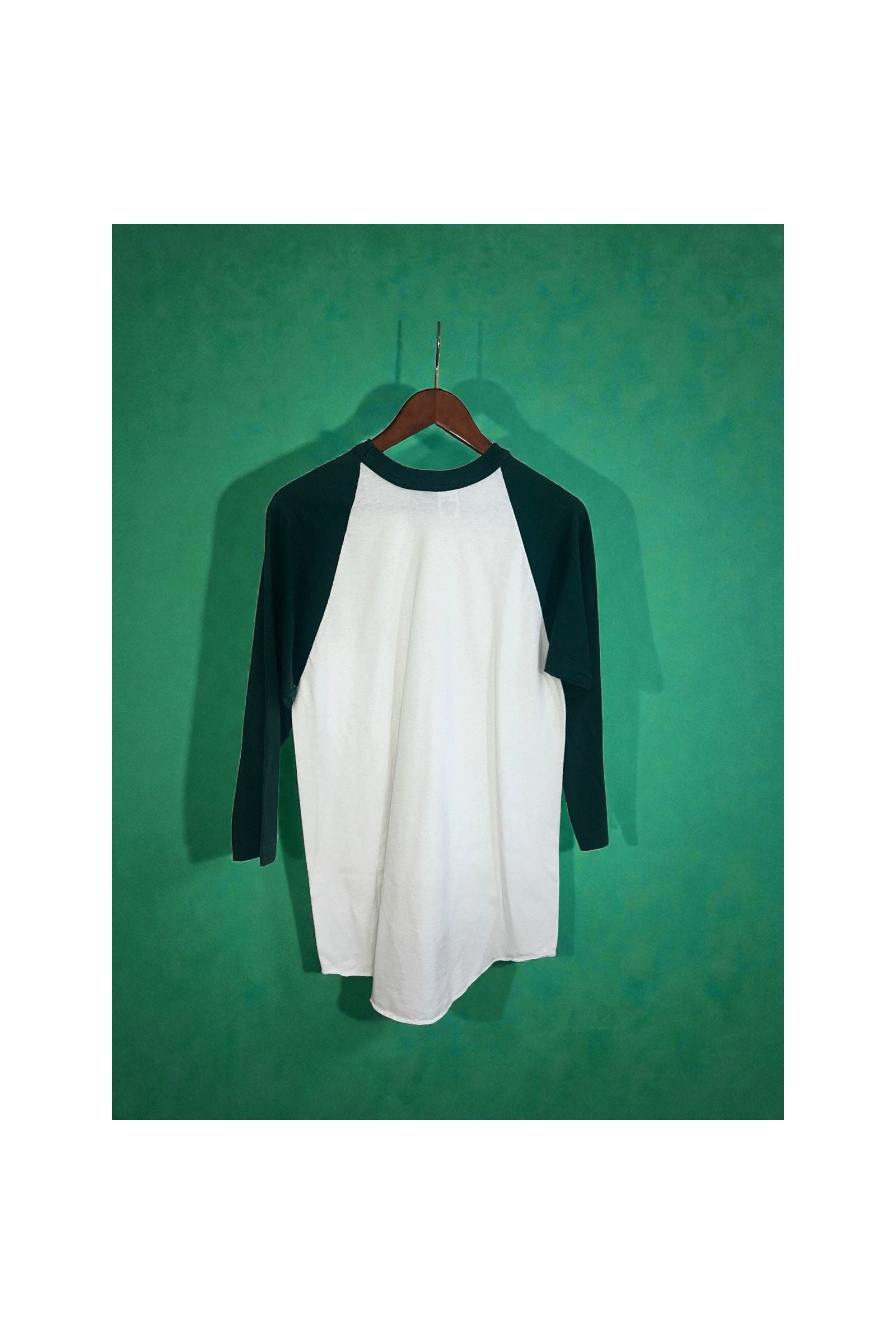 White & Green Raglan Baseball - La Kultura