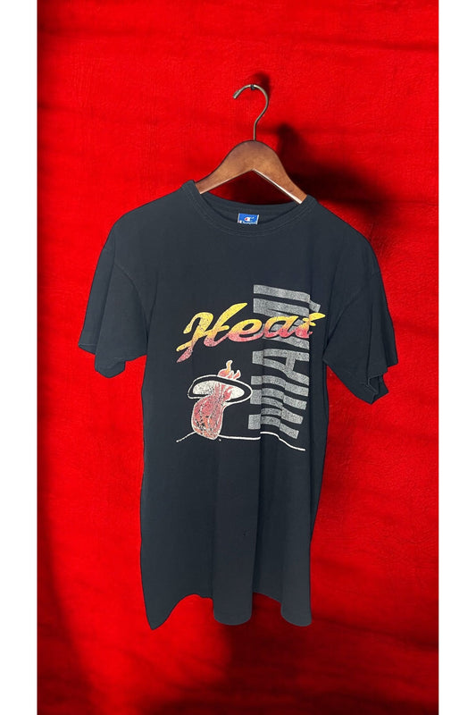 Miami Heat Vintage Logo Graphic Tee - Black