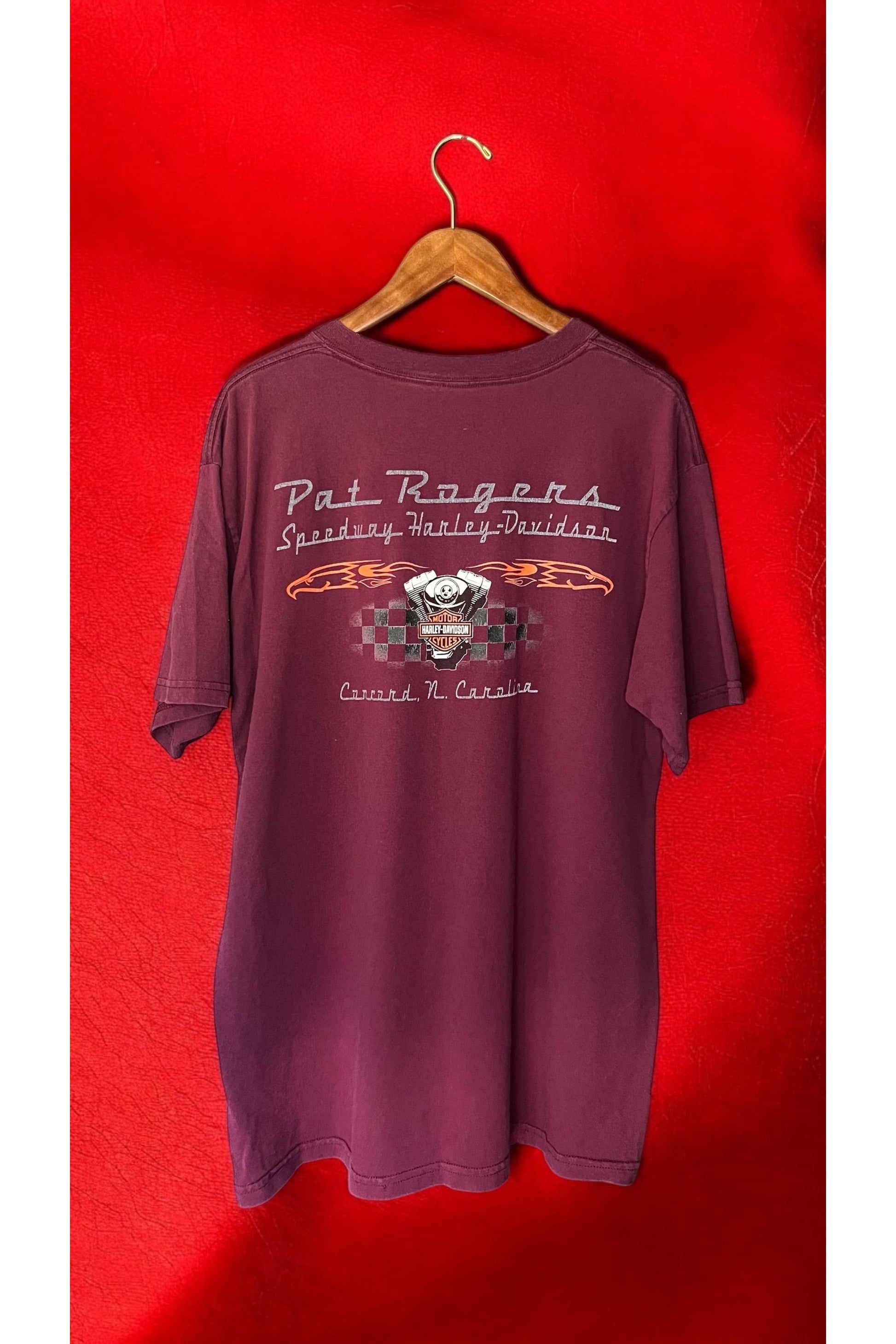 Vintage Pat Rogers Speedway Harley-Davidson T-Shirt – Concord, NC | Retro Motorcycle Tee - La Kultura