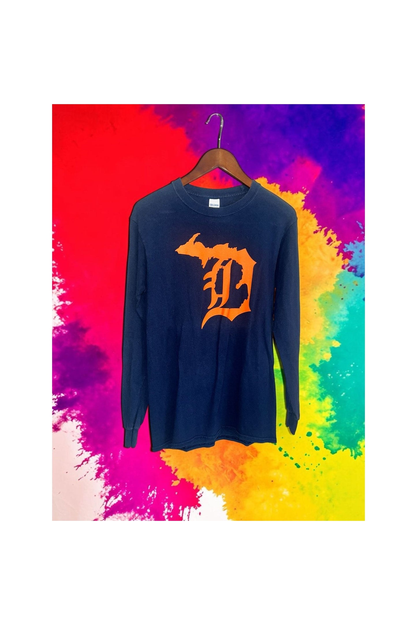 Detroit Tigers Navy Michigan D Long Sleeve